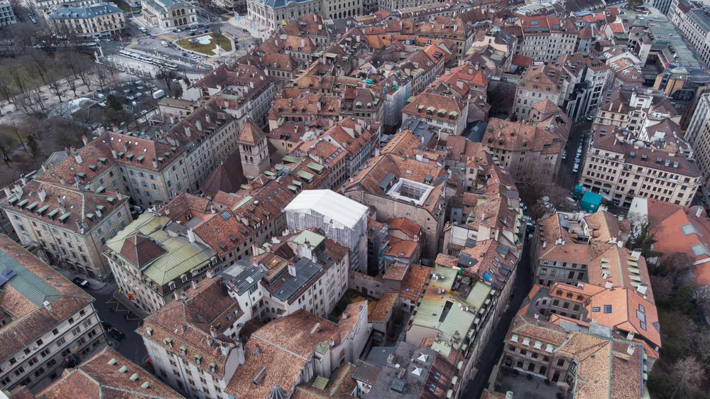 Rooftops of Geneva old town