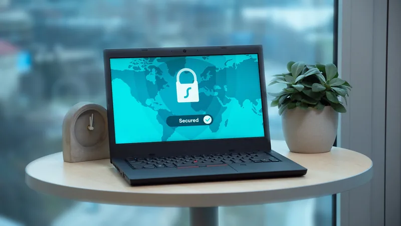 Closed case file on a desk with a discreet lock